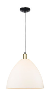 Arcadia One Light Mini Pendant in Black Antique Brass (405|7161PBABGBD161)