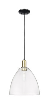 Arcadia One Light Mini Pendant in Black Antique Brass (405|7161PBABGBD122)
