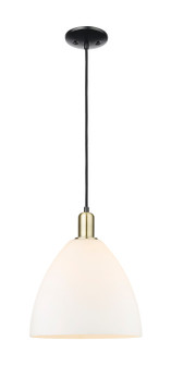 Arcadia One Light Mini Pendant in Black Antique Brass (405|7161PBABGBD121)