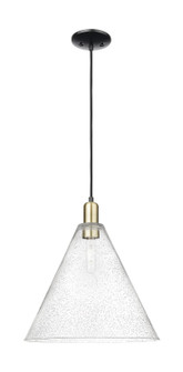 Arcadia One Light Mini Pendant in Black Antique Brass (405|7161PBABGBC164)