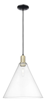 Arcadia One Light Mini Pendant in Black Antique Brass (405|7161PBABGBC162)
