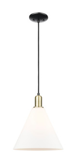 Arcadia One Light Mini Pendant in Black Antique Brass (405|7161PBABGBC121)
