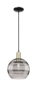 Arcadia One Light Mini Pendant in Black Antique Brass (405|7161PBABG55610SM)
