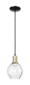 Arcadia One Light Mini Pendant in Black Antique Brass (405|7161PBABG362)