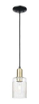 Arcadia One Light Mini Pendant in Black Antique Brass (405|7161PBABG342)