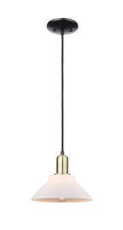 Arcadia One Light Mini Pendant in Black Antique Brass (405|7161PBABG131)