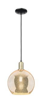 Arcadia One Light Mini Pendant in Black Antique Brass (405|7161PBABG12810)
