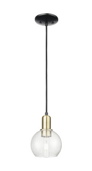 Arcadia One Light Mini Pendant in Black Antique Brass (405|7161PBABG1246)