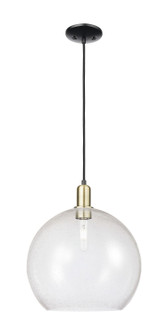 Arcadia One Light Mini Pendant in Black Antique Brass (405|7161PBABG12414)