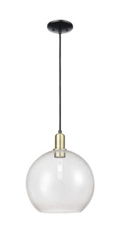 Arcadia One Light Mini Pendant in Black Antique Brass (405|7161PBABG12412)