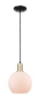 Arcadia One Light Mini Pendant in Black Antique Brass (405|7161PBABG1218)