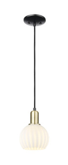 Arcadia One Light Mini Pendant in Black Antique Brass (405|7161PBABG12176WV)
