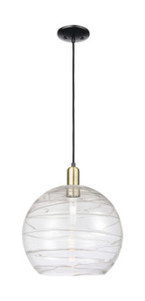 Arcadia One Light Mini Pendant in Black Antique Brass (405|7161PBABG121314CL)