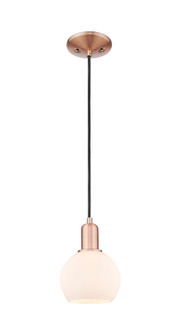 Arcadia One Light Mini Pendant in Antique Copper (405|7161PACG1216)