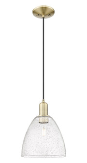Arcadia One Light Mini Pendant in Antique Brass (405|7161PABGBD94)