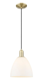 Arcadia One Light Mini Pendant in Antique Brass (405|7161PABGBD91)