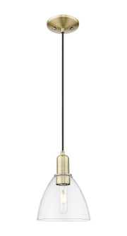 Arcadia One Light Mini Pendant in Antique Brass (405|7161PABGBD752)