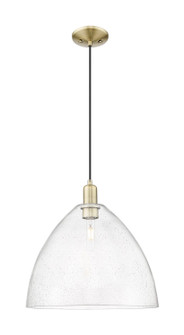 Arcadia One Light Mini Pendant in Antique Brass (405|7161PABGBD164)