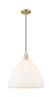 Arcadia One Light Mini Pendant in Antique Brass (405|7161PABGBD161)