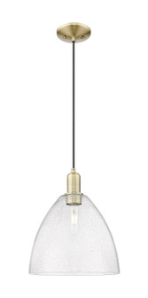 Arcadia One Light Mini Pendant in Antique Brass (405|7161PABGBD124)