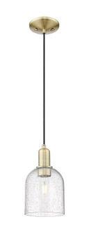 Arcadia One Light Mini Pendant in Antique Brass (405|7161PABG5586SDY)