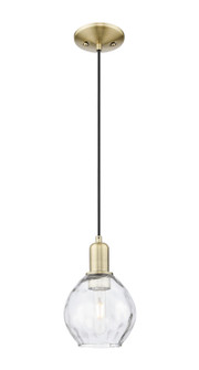 Arcadia One Light Mini Pendant in Antique Brass (405|7161PABG362)