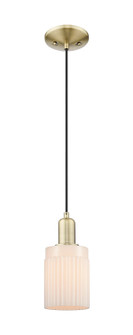 Arcadia One Light Mini Pendant in Antique Brass (405|7161PABG341)