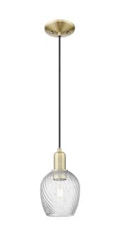 Arcadia One Light Mini Pendant in Antique Brass (405|7161PABG292)