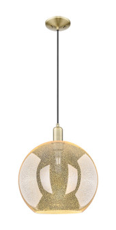 Arcadia One Light Mini Pendant in Antique Brass (405|7161PABG12812)