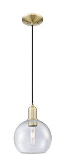 Arcadia One Light Mini Pendant in Antique Brass (405|7161PABG1248)