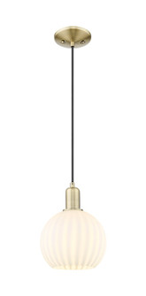 Arcadia One Light Mini Pendant in Antique Brass (405|7161PABG12178WV)