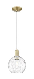 Arcadia One Light Mini Pendant in Antique Brass (405|7161PABG12158)