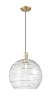 Arcadia One Light Mini Pendant in Antique Brass (405|7161PABG121314CL)