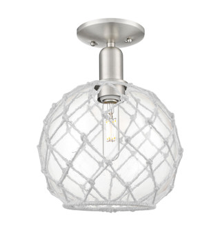 Arcadia One Light Semi-Flush Mount in Brushed Satin Nickel (405|7161CSNG12210RW)