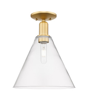 Arcadia One Light Semi-Flush Mount in Satin Gold (405|7161CSGGBC122)