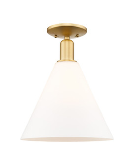 Arcadia One Light Semi-Flush Mount in Satin Gold (405|7161CSGGBC121)