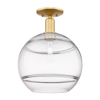 Arcadia One Light Semi-Flush Mount in Satin Gold (405|7161CSGG55612CL)