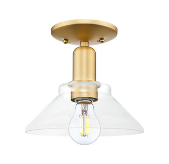 Arcadia One Light Semi-Flush Mount in Satin Gold (405|7161CSGG132)