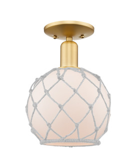 Arcadia One Light Semi-Flush Mount in Satin Gold (405|7161CSGG1218RW)