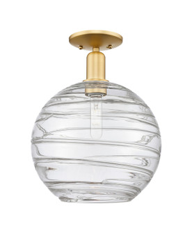 Arcadia One Light Semi-Flush Mount in Satin Gold (405|7161CSGG121312CL)