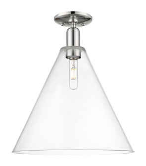 Arcadia One Light Semi-Flush Mount in Polished Nickel (405|7161CPNGBC162)