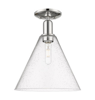 Arcadia One Light Semi-Flush Mount in Polished Nickel (405|7161CPNGBC124)