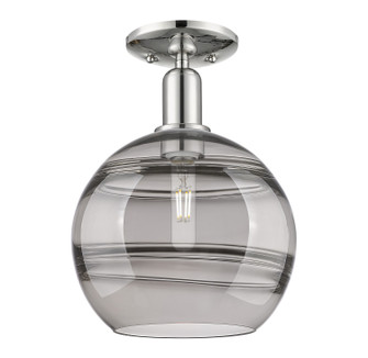 Arcadia One Light Semi-Flush Mount in Polished Nickel (405|7161CPNG55610SM)