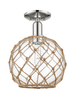 Arcadia One Light Semi-Flush Mount in Polished Nickel (405|7161CPNG12210RB)