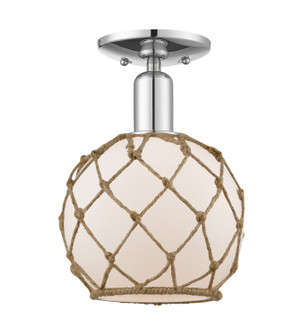 Arcadia One Light Semi-Flush Mount in Polished Chrome (405|7161CPCG1218RB)