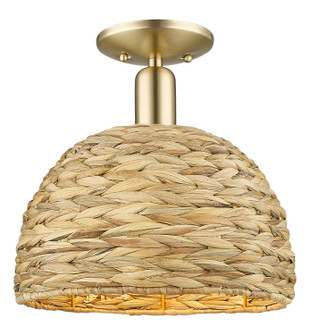 Arcadia One Light Semi-Flush Mount in Champagne Bronze (405|7161CCBRBD12NAT)