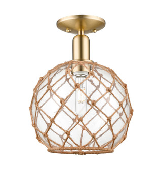 Arcadia One Light Semi-Flush Mount in Champagne Bronze (405|7161CCBG12210RB)