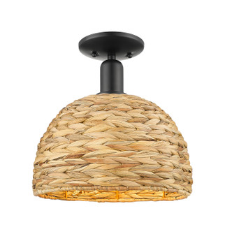 Arcadia One Light Semi-Flush Mount in Matte Black (405|7161CBKRBD12NAT)