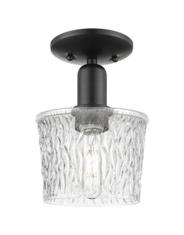 Arcadia One Light Semi-Flush Mount in Matte Black (405|7161CBKG402)