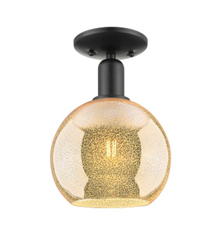 Arcadia One Light Semi-Flush Mount in Matte Black (405|7161CBKG1288)